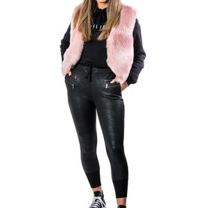 Cropped Faux Fur Vest